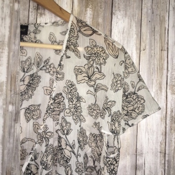 Lane Bryant Floral Wrap Blouse - Picture 2 of 5